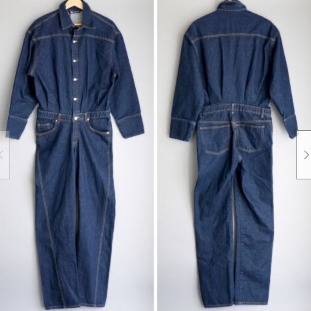 ZARA LONG DENIM JUMPSUIT/Overall